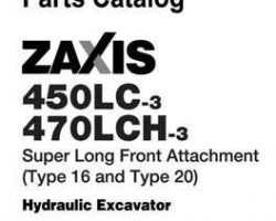 Hitachi Zaxis-3 Series model Zaxis470lch-3 Excavators Owner Operator Manual