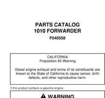 Parts Catalogs for Timberjack model 1010 Forwarders