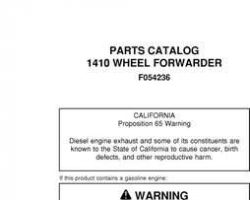 Parts Catalogs for Timberjack Series model 1410 Forwarders