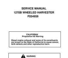 Timberjack B Series model 1270b Wheeled Harvesters Service Repair Technical Manual