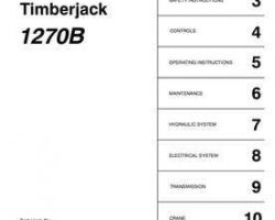 Operators Manuals for Timberjack B Series model 1270b Wheeled Harvesters