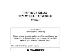 Parts Catalogs for Timberjack Series model 1070 Wheeled Harvesters