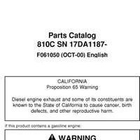 Parts Catalogs for Timberjack C Series model 810c Forwarders