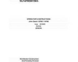 Operators Manuals for Timberjack E Series model 1470e T3 Wheeled Harvesters