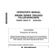 Operators Manuals for Timberjack J Series model 903j Tracked Feller Bunchers