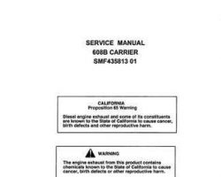 Timberjack 608 Series model 608b Tracked Harvesters Service Repair Technical Manual