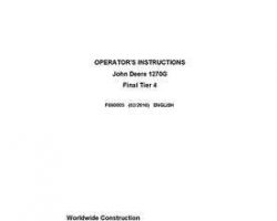 Operators Manuals for Timberjack G Series model 1270g 8w Wheeled Harvesters