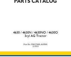 Parts Catalog for New Holland Tractors model 4630