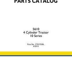 Parts Catalog for New Holland Tractors model 5610