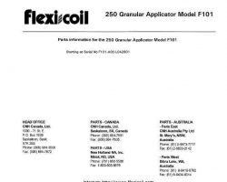 Parts Catalog for Case IH Sprayers model 250