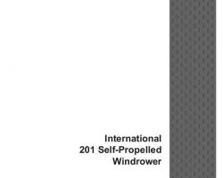Service Manual for Case IH Windrower model 201