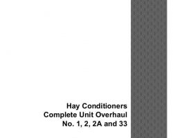 Service Manual for Case IH HAY / MOWER CONDITIONERS model 2A