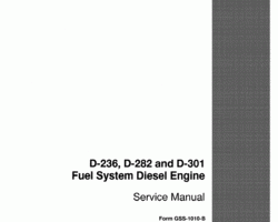 Service Manual for Case IH Engines model D301