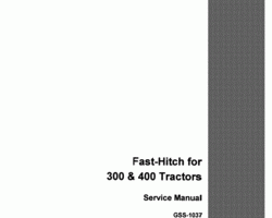 Service Manual for Case IH Tractors model Farmall 400