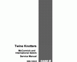 Service Manual for Case IH Balers model 37