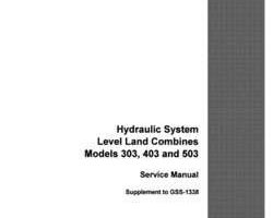Service Manual for Case IH Combine model 303