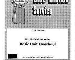 Service Manual for Case IH Harvester model 50