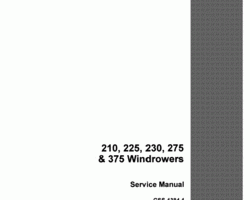 Service Manual for Case IH Windrower model 275