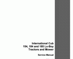 Service Manual for Case IH Tractors model 154