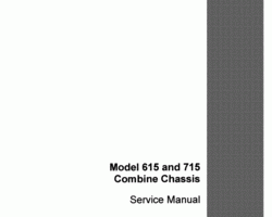 Service Manual for Case IH Combine model 615