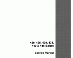 Service Manual for Case IH Balers model 435