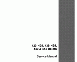 Service Manual for Case IH Balers model 425
