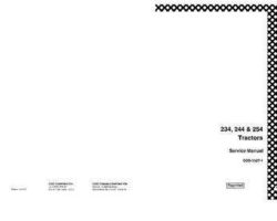 Service Manual for Case IH Tractors model 244