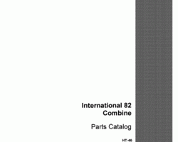 Parts Catalog for Case IH Combine model 82