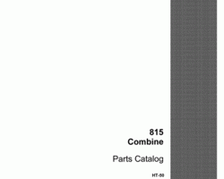 Parts Catalog for Case IH Combine model 815
