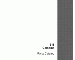 Parts Catalog for Case IH Combine model 615