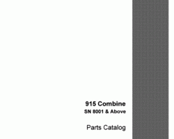 Parts Catalog for Case IH Combine model 915