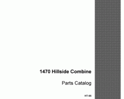 Parts Catalog for Case IH Combine model 1470