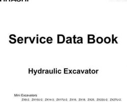 Hitachi Zaxis-2 Series model Zaxis27u-2 Excavators Service Repair Data Manual