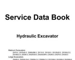 Hitachi Zaxis-3 Series model Zaxis180lc-3 Excavators Service Repair Data Manual