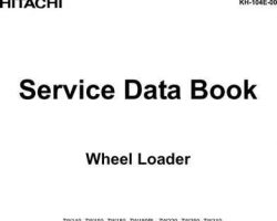 Hitachi Zaxis Series model Zw150 Loaders Service Repair Data Manual