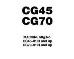 Service Repair Manuals for Hitachi model Cg70 Crawler Carriers