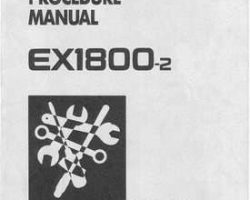 Assembly Service Manuals for Hitachi Ex-2 Series model Ex1800-2 Excavators