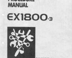 Assembly Service Manuals for Hitachi Ex-3 Series model Ex1800-3 Excavators