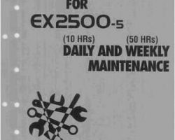 Maintenance Service Repair Manuals for Hitachi Ex-5 Series model Ex2500-5 Excavators