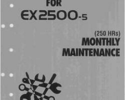 Maintenance Service Repair Manuals for Hitachi Ex-5 Series model Ex2500-5 Excavators