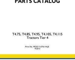 Parts Catalog for New Holland Tractors model T4.105