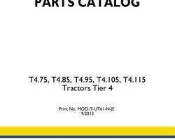 Parts Catalog for New Holland Tractors model T4.95