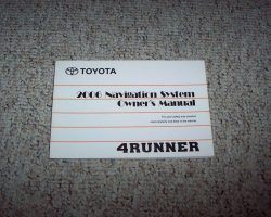 2006 Toyota 4Runner Navigation System Owner's Manual