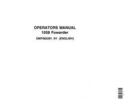 Operators Manuals for Timberjack Series model 1058 Forwarders