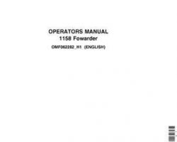 Operators Manuals for Timberjack 58 Series model 1158 Forwarders