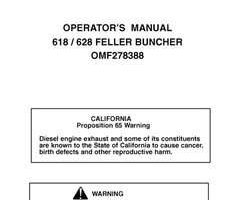Operators Manuals for Timberjack 628 Series model 628 Tracked Feller Bunchers
