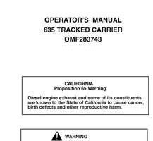 Operators Manuals for Timberjack 35 Series model 635 Knuckleboom Loader