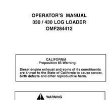 Operators Manuals for Timberjack 30 Series model 430 Knuckleboom Loader