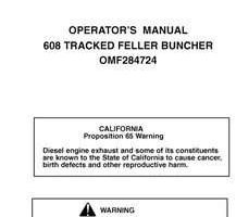 Operators Manuals for Timberjack 608 Series model 608 Tracked Feller Bunchers