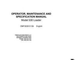 Operators Manuals for Timberjack model 530 Knuckleboom Loader